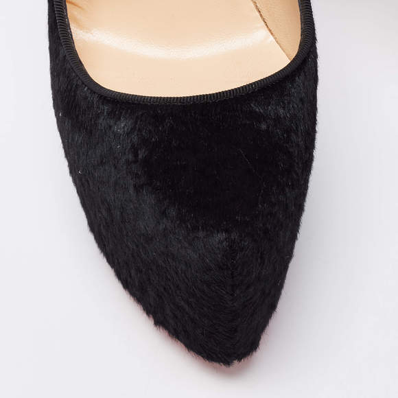Christian Louboutin Black Calf Hair Daffodile Pumps Size 37 - Picture 8 of 10